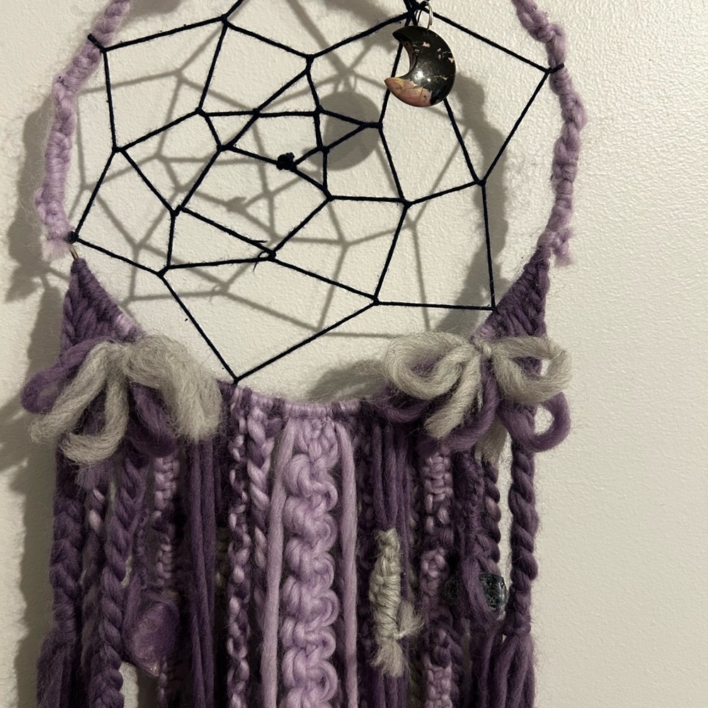 Purple Dreamcatcher with Moon Charm